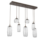 Vessel Linear Multi Light Pendant - Flat Bronze / Vessel Clear