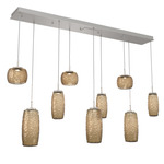 Vessel Linear Multi Light Pendant - Beige Silver / Vessel Bronze