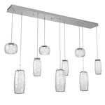 Vessel Linear Multi Light Pendant - Classic Silver / Vessel Clear