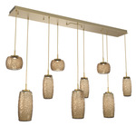 Vessel Linear Multi Light Pendant - Gilded Brass / Vessel Bronze