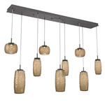 Vessel Linear Multi Light Pendant - Graphite / Vessel Bronze