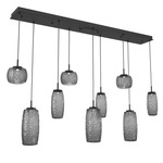 Vessel Linear Multi Light Pendant - Matte Black / Vessel Smoke