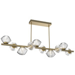 Mesa Twisted Branch Chandelier - Gilded Brass / Mesa Clear