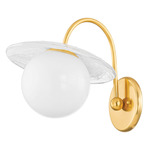 Stampford Wall Light - Aged Brass / Opal