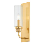 Halifax Wall Sconce - Aged Brass / Clear