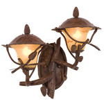 Ponderosa 2-Light Outdoor Wall Sconce - Ponderosa / Faux Marble