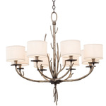 Denali Chandelier - Bronze Jewel Tone / White