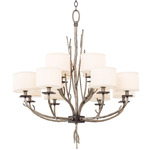 Denali Chandelier - Bronze Jewel Tone / White