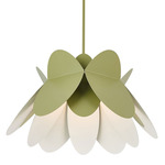 Flor Pendant - Avocado Green / White