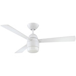 Antron Ceiling Fan with Light - White / White