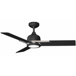 Triton Ceiling Fan with Light - Black / Satin Nickel / Black