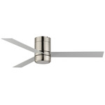 Tanker Hugger Ceiling Fan with Light - Satin Nickel