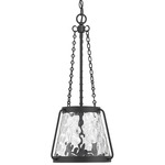 Crawford Pendant - Matte Black / Clear