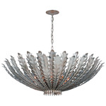 Hampton Chandelier - Burnished Silver Leaf