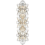 Lloyd Long Wall Sconce - Polished Nickel / Crystal