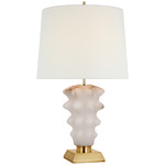 Luxor Table Lamp - Alabaster / Hand-Rubbed Antique Brass / Linen