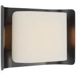 Penumbra Wide Wall Sconce - Bronze / Linen