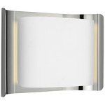 Penumbra Wide Wall Sconce - Polished Nickel / White Glass