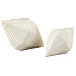 Pavi Prism Sculpture Set of 2 - Bone