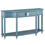 Maya Console Table - Polished Stainless Steel / Blue