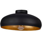 Mogano Ceiling Flush Mount - Black / Gold / Gold Leaf