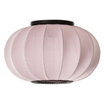 Knit Wit Round Ceiling Light - Matte Black / Light Pink