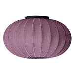 Knit Wit Round Ceiling Light - Matte Black / Burgundy