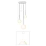 Bola Sphere Option 1 Chandelier - Black / Opal