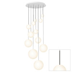 Bola Sphere Option 1 Chandelier - Black / Opal