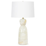 Southern Living Indie Jade Table Lamp - White / White Linen