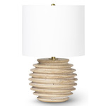 Thea Travertine Table Lamp - Natural / White