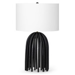 Webbed Table Lamp - Blackened Iron / White