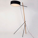 Excel Floor Lamp - Oak / Black