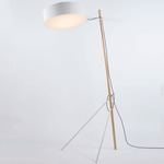 Excel Floor Lamp - Oak / White