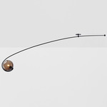 Fiddlehead Cantilever Ceiling Light - Oil Rubbed Bronze / Smoke