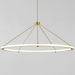 Halo Circle Pendant - Brushed Brass