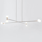 Apollo Horizontal Chandelier - Matte Ivory / White