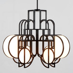 Moonrise Chandelier - Black / White