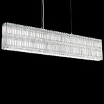 Quantum Linear Pendant - Polished Stainless Steel / Optic Crystal