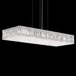 Quantum Rectangular Pendant - Polished Stainless Steel / Optic Crystal