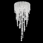 Chantant Small Round Ceiling Light - Stainless Steel / Optic Crystal