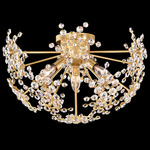 Esteracae Semi Flush Ceiling Light - Heirloom Gold / Radiance Crystal