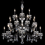 San Marco Chandelier - Black / Radiance Crystal