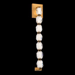 Seduction Color Select Hanging Wall Sconce - Aged Brass / Radiance Crystal
