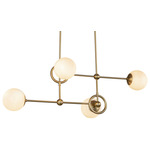 Fiore Chandelier - Brushed Gold / Glossy Opal