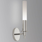 Mercury Wall Sconce - Polished Nickel / Etched Glass