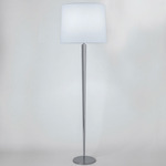 Pacific Heights Floor Lamp - Polished Nickel / White Linen