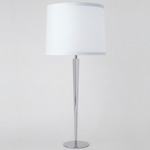 Pacific Heights Table Lamp - Polished Nickel / White Linen