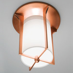 Soleil Ceiling Light - Satin Copper / White