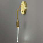 Icicle Drop Wall Sconce - Satin Brass / Clear Glass Icicle